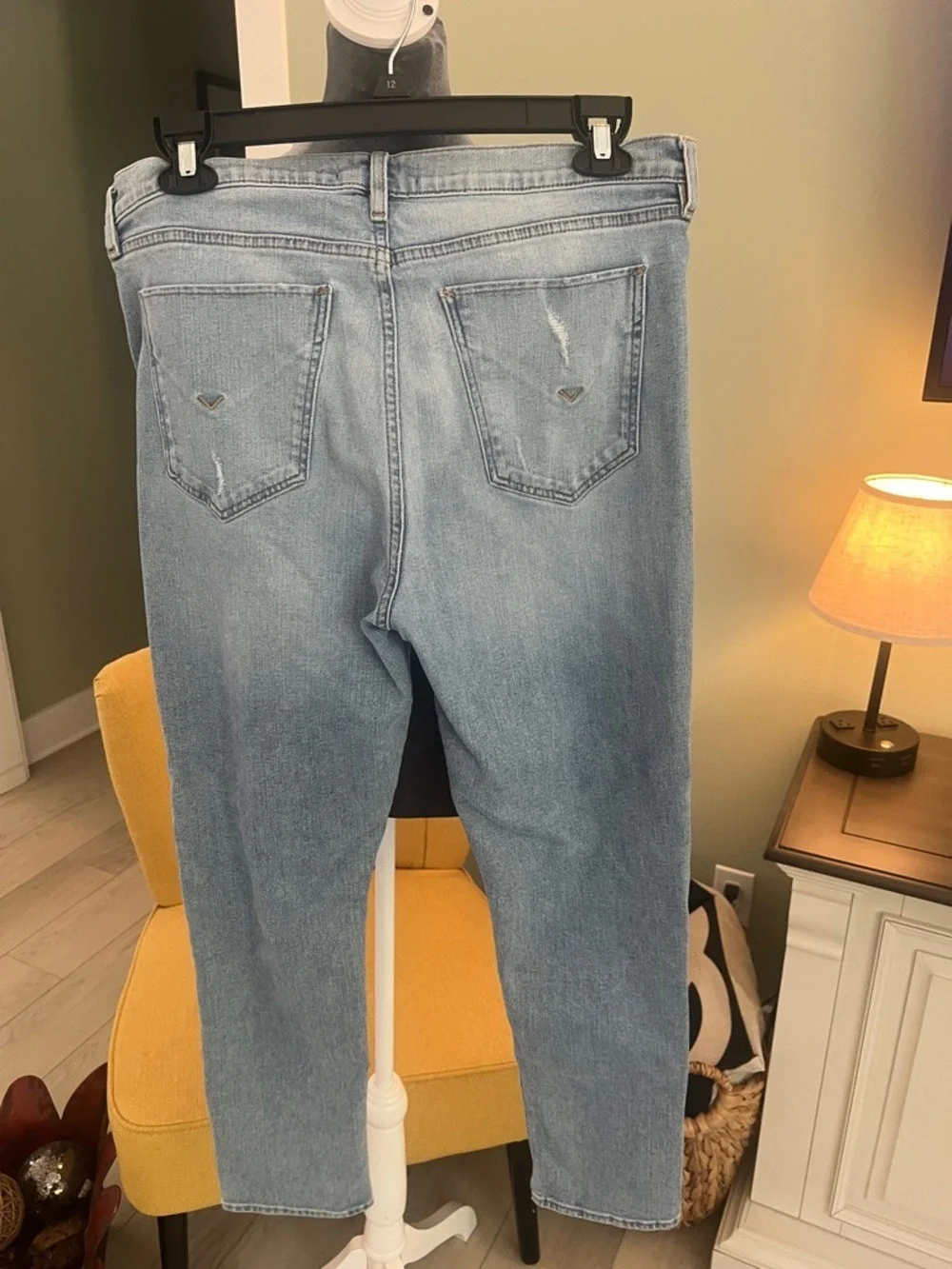 Hudson Jeans Light Blue Distressed Ankle Jeans